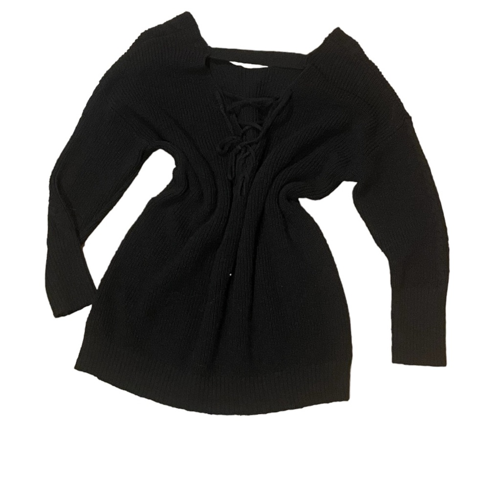 Black Seductive Open Back Sweater Torrid